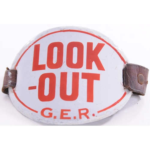 673 - Armbands, GNR LOOK-OUT + GER LOOK-OUT, enamel. (2)