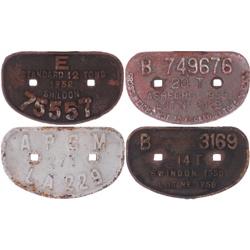 674 - D wagon plates , as shown. (4)