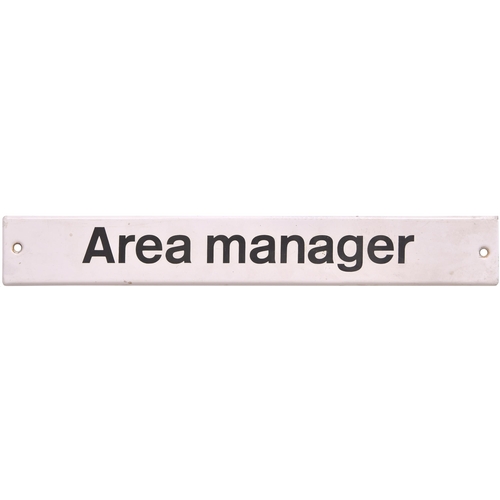 685 - BRB doorplate, AREA MANAGER, (f/f), enamel, 18