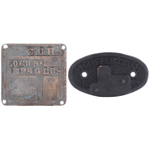 686 - FCUR boiler plate, LOCO 84, brass, 5¼