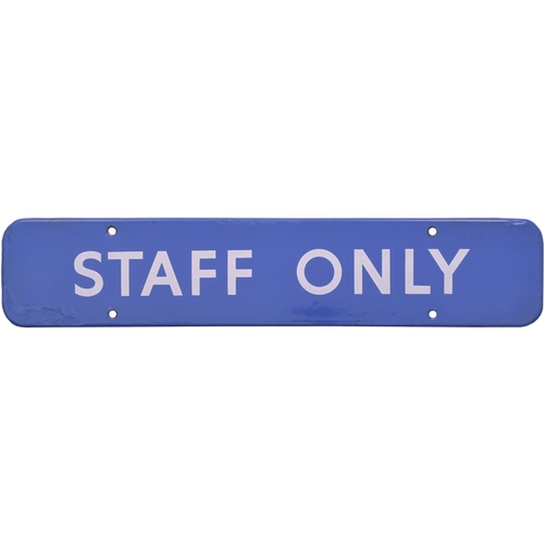 691 - BR(Sc) doorplate, STAFF ONLY, (f/f), enamel, 18