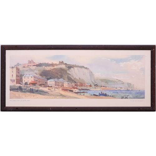 698 - Carriage prints, CINQUE PORT, NEW ROMNEY, DOVER, by Jack Merriott, framed in the original style. (2)