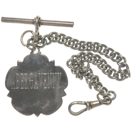 701 - British Railways Staff Association, chromed/enamel with chain fob, BRSA WESTERN REGION, featuring GW... 