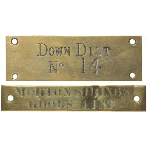 709 - GWR instrument plate, MORETON SIDINGS GOODS LINE, (near Didcot), 4¾