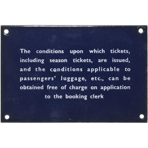 715 - BR(E) Ticket Conditions notice, enamel, 6