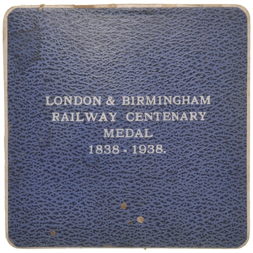 733 - Medal, London and Birmingham Railway Centenary 1838-1938, LMS produced medal, by Pinches, in origina... 