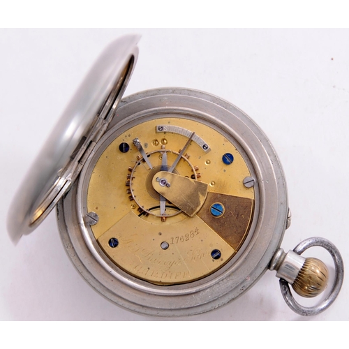 742 - GWR pocket watch by Barry and Sons, Cardiff, GWR 2226 on the back of the case, GWR on the face, runs... 