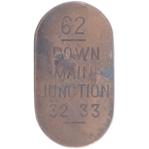 759 - Furness Railway lever plates from Plumpton Junction, engraved brass, as shown. (5)