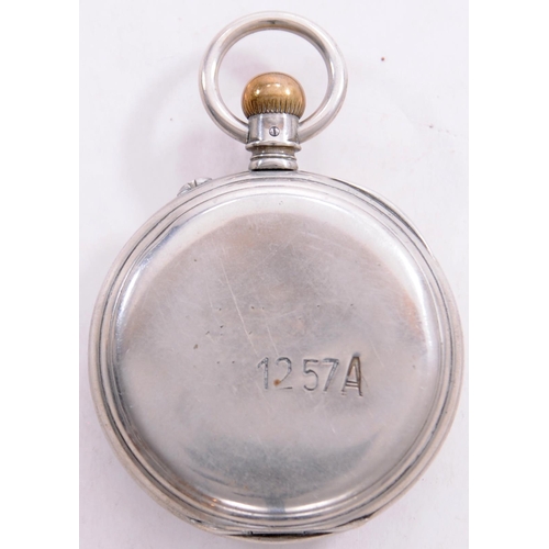 770 - GCR pocket watch, by Russels Liverpool, the back of the case engraved GCRy No 1257A. Runs when wound... 