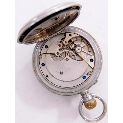 770 - GCR pocket watch, by Russels Liverpool, the back of the case engraved GCRy No 1257A. Runs when wound... 