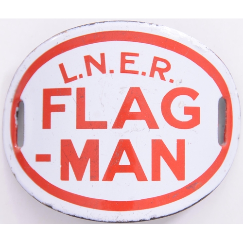 781 - Armbands, N.B.R, FLAG-MAN, + L.N.E.R, FLAG-MAN, enamel. (2)