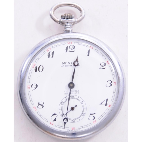 784 - BR(W) pocket watch by Montine, the back of the case marked BR(W) 6905, runs when wound.