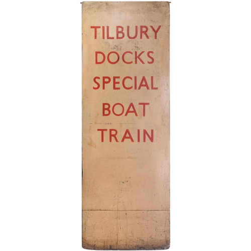 787 - Liverpool Street departure board, TILBURY DOCKS, SPECIAL BOAT TRAIN, 21