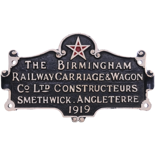 803 - Wagonplate, BIRMINGHAM R C W Co, CONSTRUCTEURS, SMETHWICK ANGLETERRE, 1919, cast iron, 11½