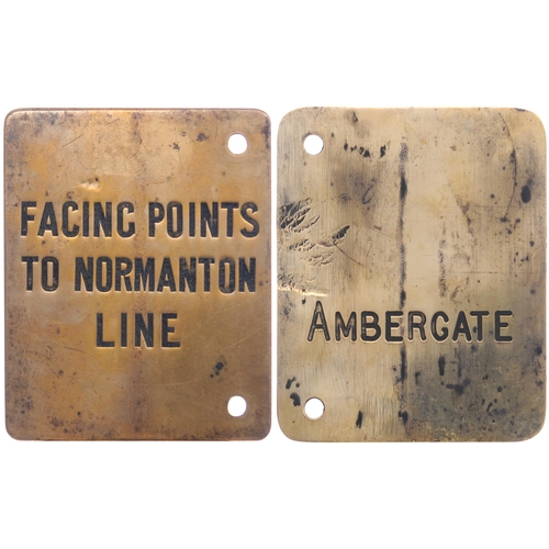 825 - MR lever backplates, FACING POINTS TO NORMANTON LINE / SIGNAL FROM SIDINGS TO COLLIERY LINE + AMBERG... 