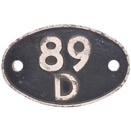 827 - Shedplate, 89D, Oswestry (1961-1963), repainted.