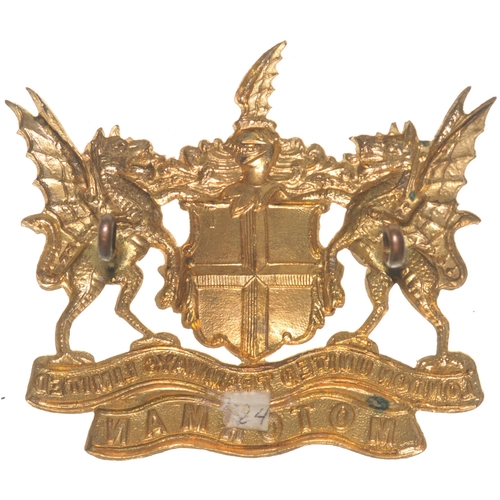 834 - London United Tramways cap badge, MOTORMAN, brass, 2½