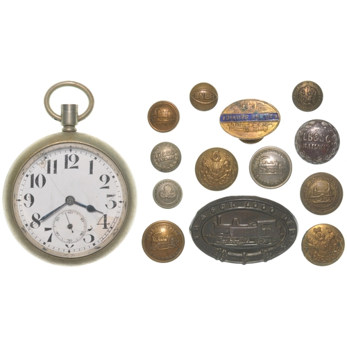 872 - Pocket watch, LSWR PASSENGER 1769, by CYMA, Swiss made, Arabic numerals, second hand, winder absent,... 