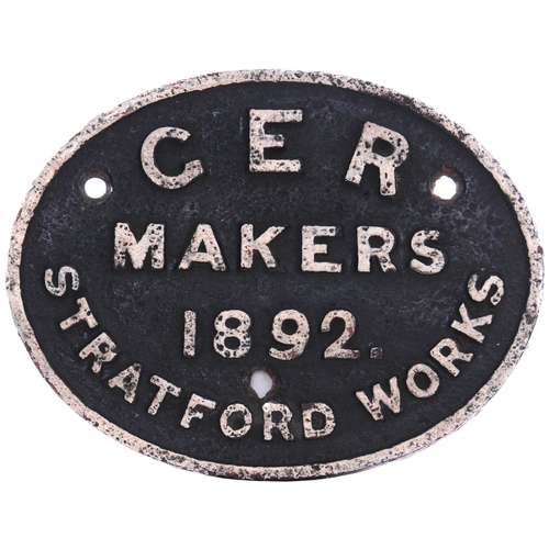 917 - Coach plate, GER MAKERS 1892 STRATFORD WORKS, cast iron, 9