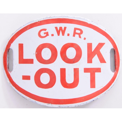 933 - Armbands, GWR, LM&SR, LNER, SR, all LOOK-OUT, enamel. (4)