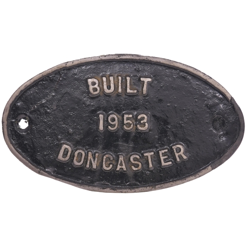 936 - Worksplate, BUILT 1953, DONCASTER, cast iron, 10¾