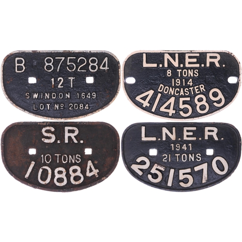 943 - D wagon plates , as shown. (4)