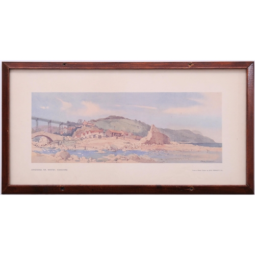 950 - Carriage prints, ECCLESTON FERRY, by Charles Knight, SANDSEND NEAR WHITBY, by Jack Merriott, framed ... 