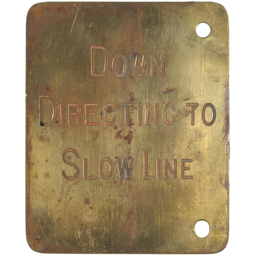 953 - Set of Midland Railway lever backplates for BINTON, SMJR, several with older engravings on the back,... 