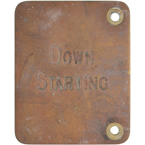 953 - Set of Midland Railway lever backplates for BINTON, SMJR, several with older engravings on the back,... 