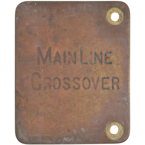 953 - Set of Midland Railway lever backplates for BINTON, SMJR, several with older engravings on the back,... 