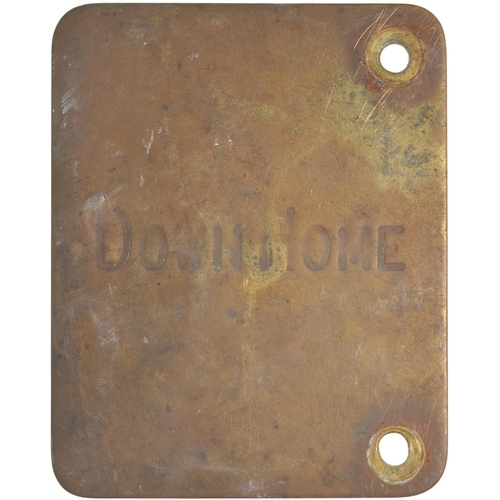 953 - Set of Midland Railway lever backplates for BINTON, SMJR, several with older engravings on the back,... 