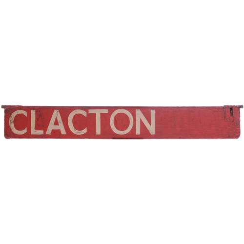 998 - Liverpool Street departure indicator plates, IPSWICH, NORWICH, CLACTON, STOWMARKET, painted wood wit... 