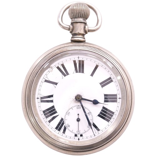 469 - GWR pocket watch, back of case marked, GWR, 3776, top hinged movement, winder not engaged, requires ... 