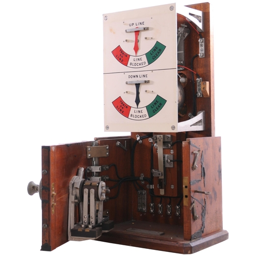 100 - A Longmoor Military Railway Sykes three position block instrument, with its WD number U02091 painted... 