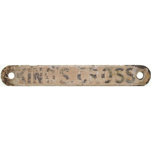 144 - An LNER shedplate, KINGS CROSS, enamel, length 10