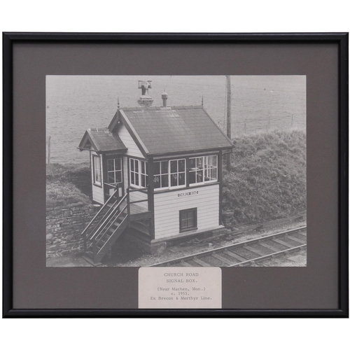 149 - A BR(W) signal box nameboard, CHURCH ROAD, from the Brecon and Merthyr route situated between Machen... 