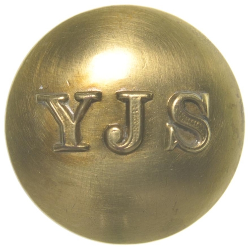 19 - A Yeovil Joint Station uniform button, used at Yeovil Town, LSWR and GWR. Brass, 1