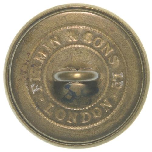 19 - A Yeovil Joint Station uniform button, used at Yeovil Town, LSWR and GWR. Brass, 1