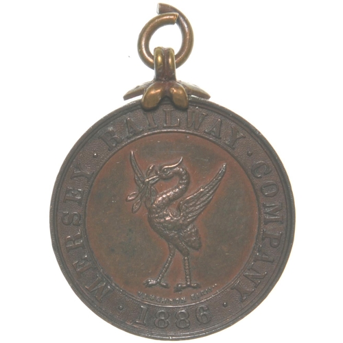 208 - A director's pass, MERSEY RAILWAY COMPANY 1886, R TURNBULL, LNWR, brass, 1…›