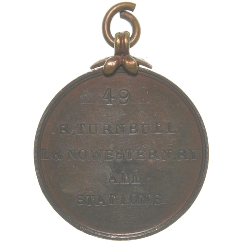 208 - A director's pass, MERSEY RAILWAY COMPANY 1886, R TURNBULL, LNWR, brass, 1…›