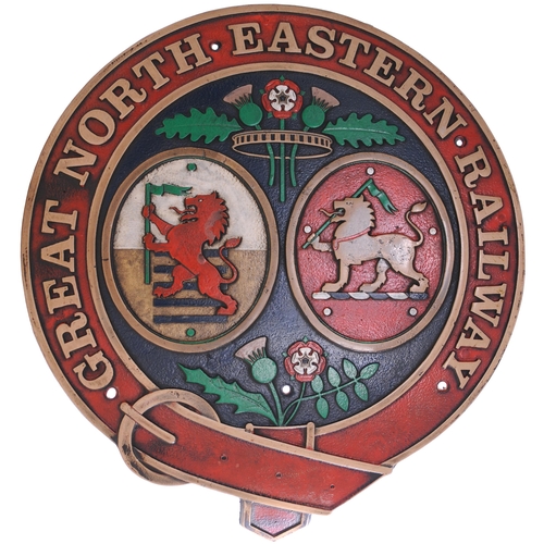 24 - A Great North Eastern Railway crest, as fitted to the centre of Mark 3 carriages on the East Coast M... 