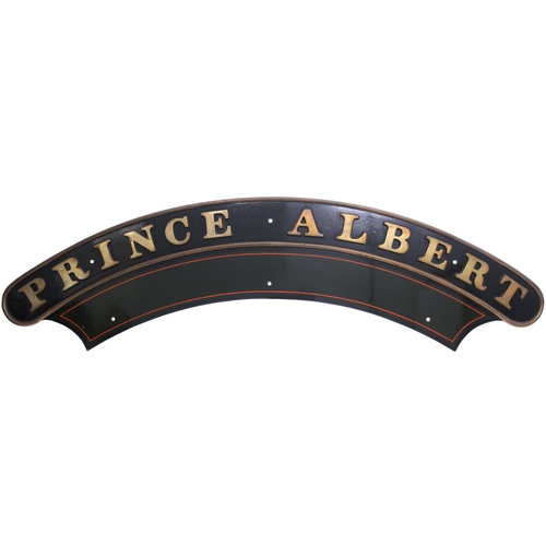 240 - A locomotive nameplate, PRINCE ALBERT, from a GWR 4000 Star Class 4-6-0 No 4042 built at Swindon in ... 