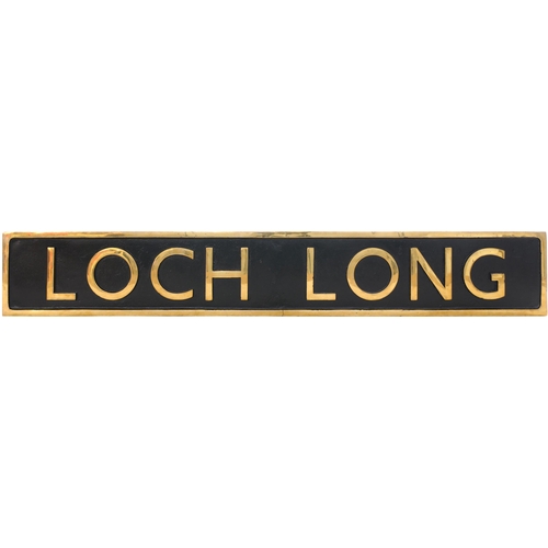 285 - A locomotive nameplate, LOCH LONG, from a LNER Gresley K4 Class 2-6-0 No 3441 built at Darlington in... 