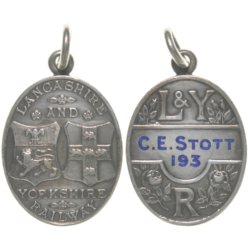 306 - A Lancashire and Yorkshire Railway director's pass, C.E. Stott, 193, silver, 1