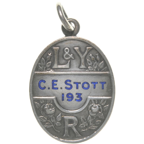 306 - A Lancashire and Yorkshire Railway director's pass, C.E. Stott, 193, silver, 1