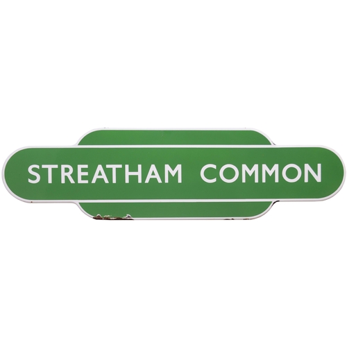 314 - A BR(S) totem sign, STREATHAM COMMON, (f/f), from the Clapham Junction to Croydon route. Excellent c... 