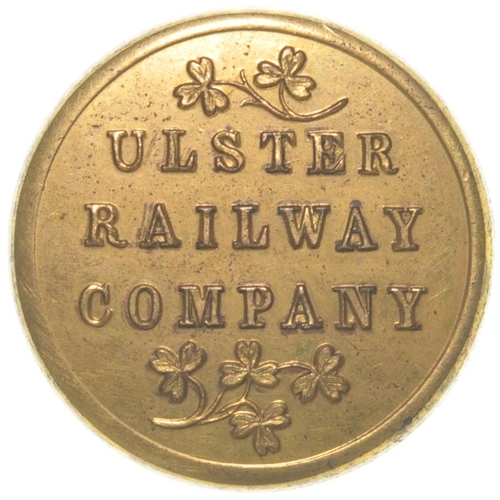 315 - An Ulster Railway Company uniform button. The company opened in 1839 and became part of the Great No... 