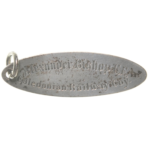 327 - A Caledonian Railway director's pass, ALEXANDER BISHOP C.E, silver, elliptical, 1¾