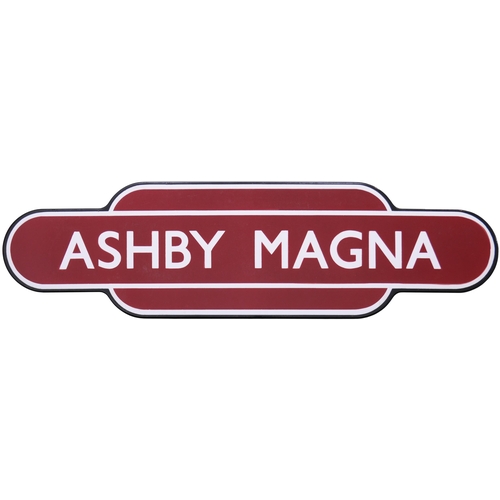 330 - A BR(M) totem sign, ASHBY MAGNA, (f/f), from the Rugby to Leicester section of the Great Central mai... 