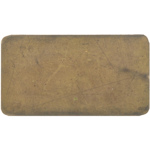 34 - A Great Eastern Railway brass platform ticket for Cambridge Station No 27, brass, 2¾